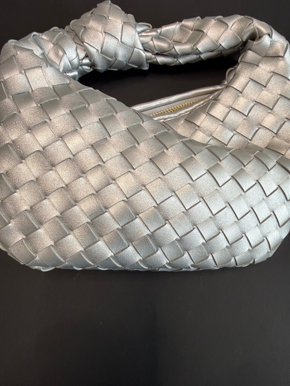 Urban Expressions Silver Braided Hobo Bag